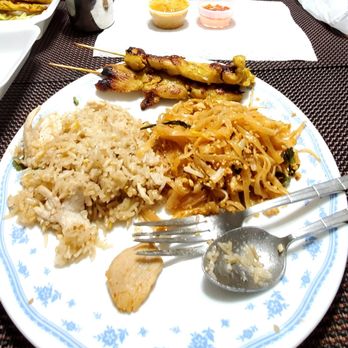 Royal Thai - Chicken Satai, Chicken Fried Rice and Pad Thai. - Thai Near Me - Anchorage, Alaska