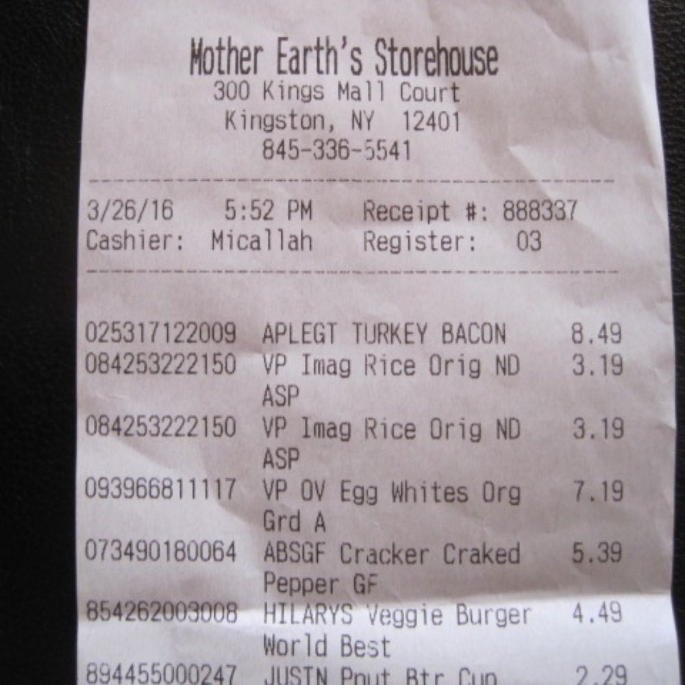 Mother Earth's Storehouse - Over priced turkey bacon by $1.10 compared to other organic markets. First item on receipt. - Health Markets Near Me - Kingston, New York Mother Earth's Storehouse - Over priced turkey bacon by $1.10 compared to other organic markets. First item on receipt. - Health Markets Near Me - Kingston, New York