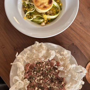 Sorella - Warm Parmesan budino & carne cruda (veal tartare) - Italian Near Me - San Francisco, California Sorella - Warm Parmesan budino & carne cruda (veal tartare) - Italian Near Me - San Francisco, California