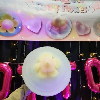 Alameda County Fair - Cotton candy flower in one of the shop of the buildings! - Festivals Near Me - Pleasanton, California