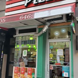 the front of the restaurant