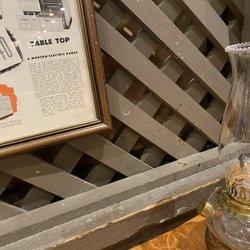 Cracker Barrel Old Country Store - Cool table lantern and some info on old ovens from way back in the day