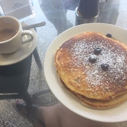Pancakes - regular and corn with blueberries Pancakes - regular and corn with blueberries