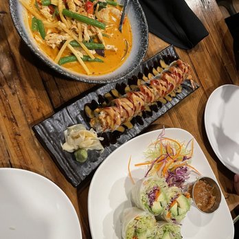 Sweet Rice Thai Sushi - Vegetable Spring Rolls Massaman Curry Dinner - Sushi Bars Near Me - Boston, Massachusetts Sweet Rice Thai Sushi - Vegetable Spring Rolls Massaman Curry Dinner - Sushi Bars Near Me - Boston, Massachusetts