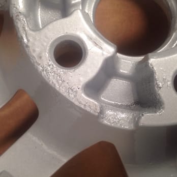 Wheels America - This was a brand new wheel when I dropped it off. This is what I got when I picked it up. Ruined the wheel. - Wheel & Rim Repair Near Me - Dallas, Texas