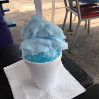 Kalona Kones - 4/30/19. Tuesday afternoon. First Kalona Kone of the Hot Season! My 5 year old son's Branch Troll Kone with blue cotton candy on top!! - Desserts Near Me - Shreveport, Louisiana