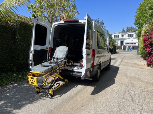 Gurney Transport Vans for Secure and Dependable Medical Services - Our fleet of gurney transport vans is specially designed to provide safe, comfortable, and dependable transportation for patients requiring stretcher services. Each vehicle is equipped with advanced features to ensure smooth and secure transfers for individuals with limited mobility or medical needs. Serving Los Angeles and surrounding areas, we specialize in non-emergency medical transportation, including trips to dialysis appointments, medical check-ups, rehabilitation sessions, and more. Our professional and compassionate team is dedicated to tailoring services to your unique needs. Trust our gurney vans to prioritize safety, comfort, and peace of mind every step of the way.