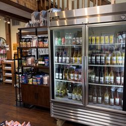 Nice selection of pre chilled bottles and accoutrements.