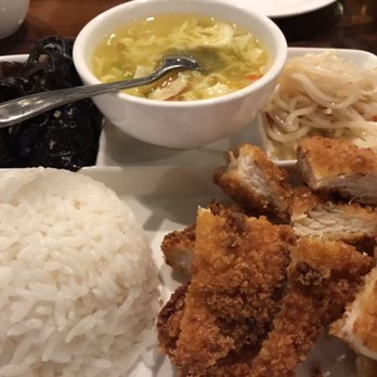Dao Authentic Asian Cuisine - Crispy chicken rice bowl. The black fungus and shredded potato "slaw" will blow your mind! - Chinese Near Me - Corpus Christi, Texas