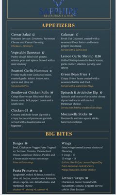 Menu photo 5 Sapphire Restaurant & Bar Duluth, GA Menu photo 5 Sapphire Restaurant & Bar Duluth, GA