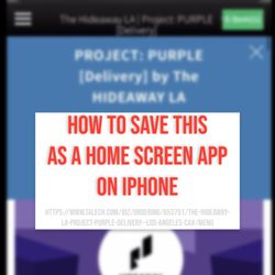 The Hideaway LA - Quickest way to order & always have us available on your mobile phone!