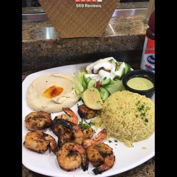 Green Olive - Shrimp kabob platter - Mediterranean Near Me - Downey, California Green Olive - Shrimp kabob platter - Mediterranean Near Me - Downey, California