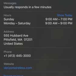 Verizon - Hours