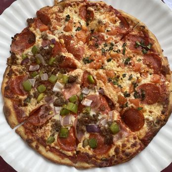 Midnite Slice - Large half Sancho and half Pepperoni Pizza - Pizza Near Me - Seabrook, Texas