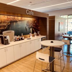 AAA North Plainfield Car Care Insurance Travel Center - Nicely appointed, modern waiting area with coffee, tea and water for customers.