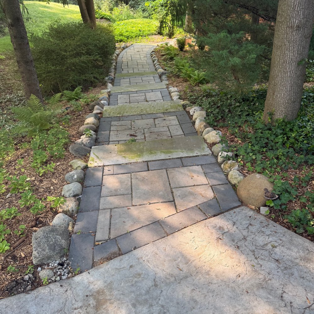 Perfect Paver - Photo prior to cleaning and repairs - Masonry/Concrete Near Me - Franklin, Ohio