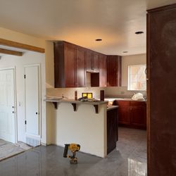 Golden Touch-Up - Old kitchen cabinets