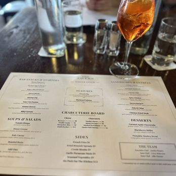 The Tavern - Menu and aperol spritz - American Near Me - Tulsa, Oklahoma