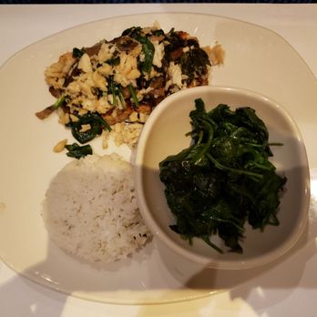 Bonefish Grill - Dynamite Salmon with jasmine rice and spinach - Seafood Near Me - Las Vegas, Nevada