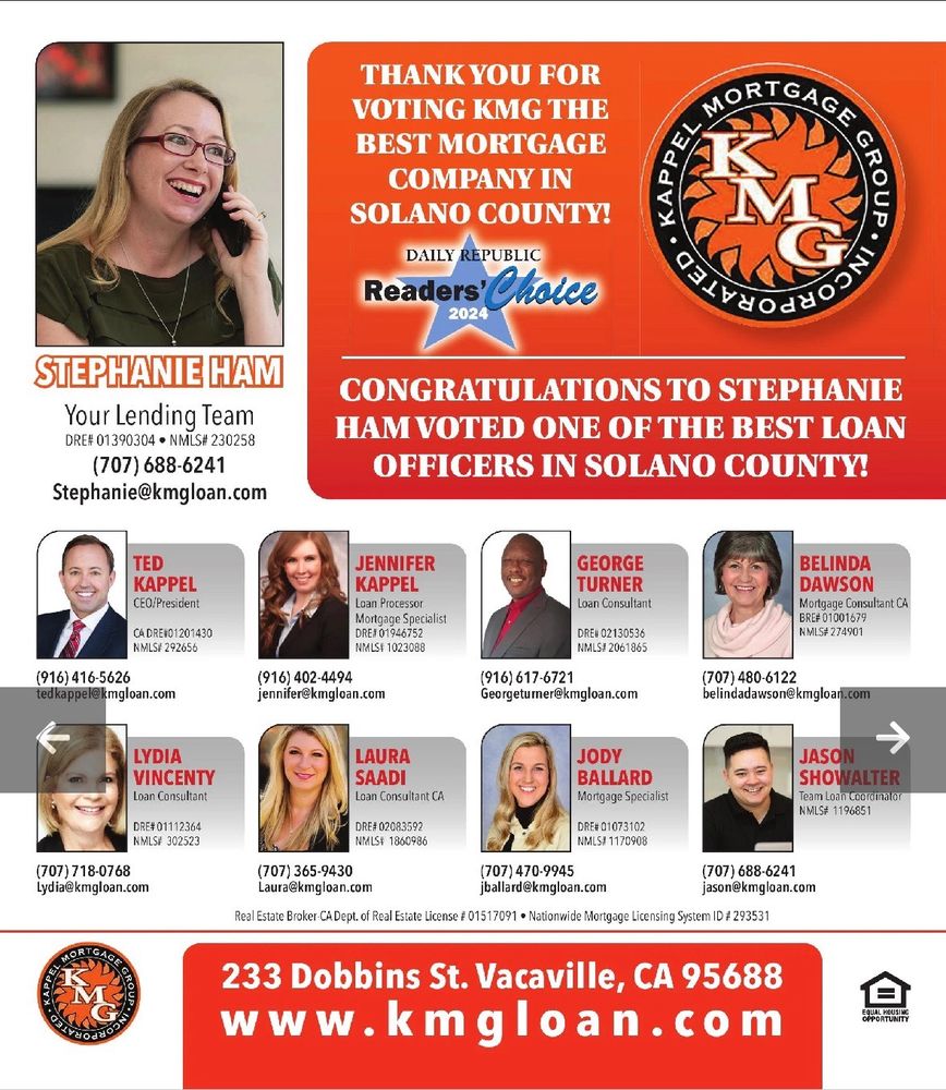 YOUR LENDING TEAM KAPPEL MORTGAGE GROUP 24 Reviews 233 Dobbins St, Vacaville, California