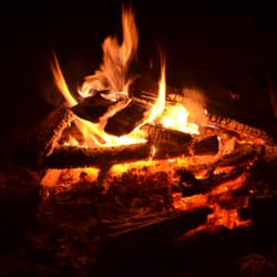Seneca Shadows Campground - fire-pit with flip-over grate at group site "F"