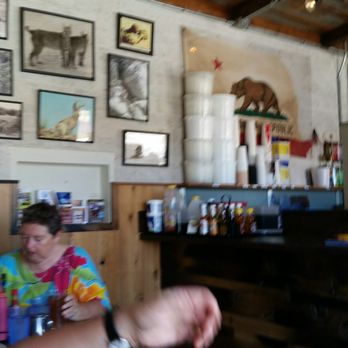 Crossroads Cafe - Corner table in the front near the big picture windows...kinda great for people watching...but really too hot so no people to see walkin'... - Cafes Near Me - Joshua Tree, California