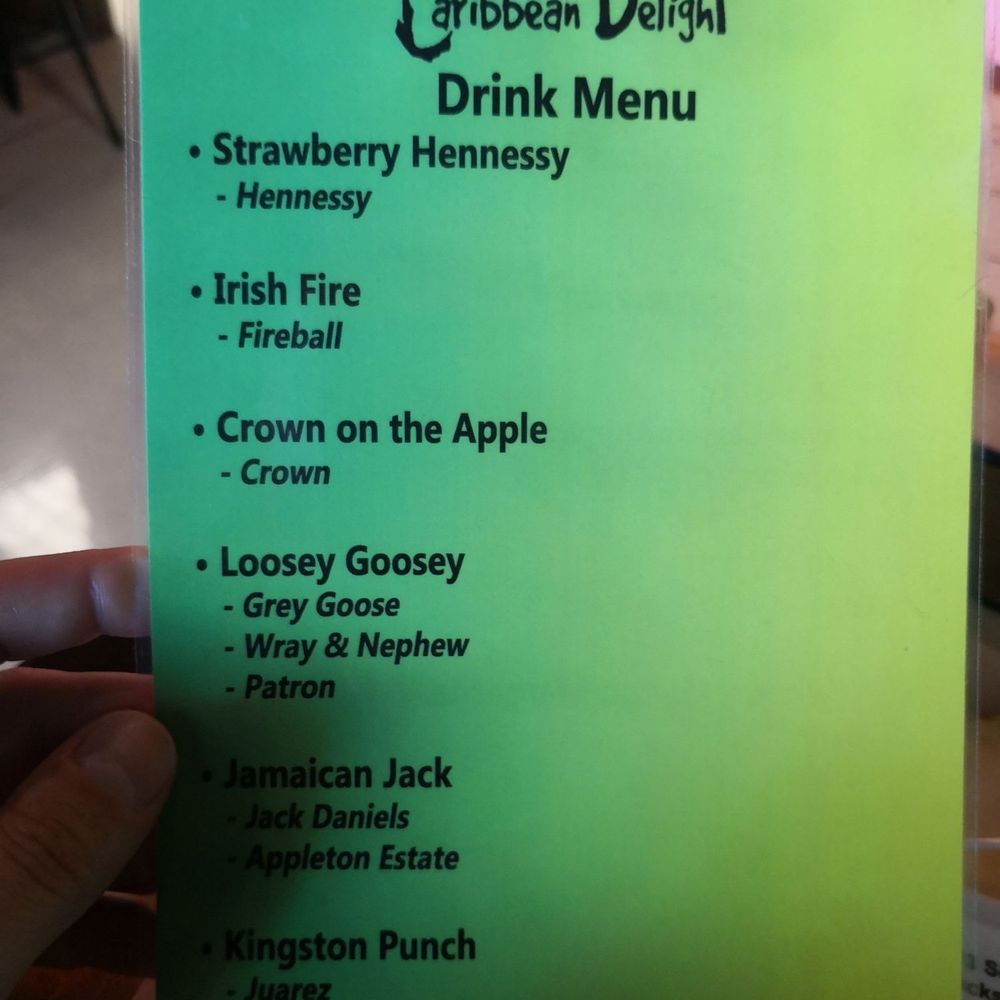 Caribbean Delight - Drink menu - Caribbean Near Me - Moncks Corner, South Carolina