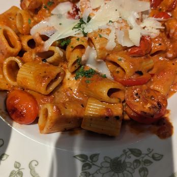 Teresa's Ristorante - Spicy Vodka Rigatoni with Chicken - Italian Near Me - Woburn, Massachusetts Teresa's Ristorante - Spicy Vodka Rigatoni with Chicken - Italian Near Me - Woburn, Massachusetts