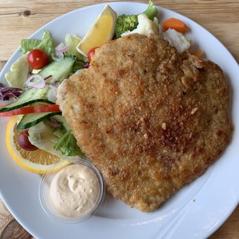 Solstad Kafe - Wonderful Wiener schnitzel (with pork) - Cafes Near Me - Gol, 06 Solstad Kafe - Wonderful Wiener schnitzel (with pork) - Cafes Near Me - Gol, 06