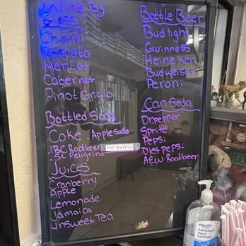 Los Olivos - Drink menu - Pizza Near Me - Tucson, Arizona