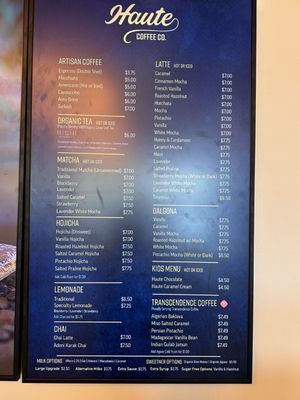 Menu photo 7 Haute Coffee Elk Grove, CA