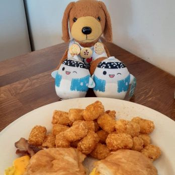 Marie Callender's - Breakfast croissant and tater tots. 6/15/25 - Bakeries Near Me - San Pedro, California