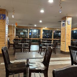 Inside seating at restaurant
