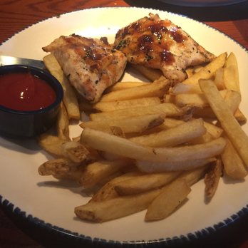 Red Lobster - Maple and cherry glazed chicken with a side of soft seasoned fries. The chicken was cooked very nicely and tender, I want more! - Seafood Near Me - Edmonton, Alberta