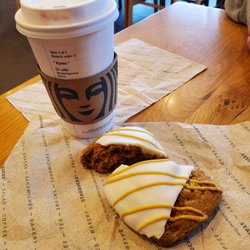 Starbucks - Pumpkin Spice Scone with a Grande Vanilla Blonde Latte. 10/20/2022