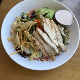 Fiesta salad with grilled chicken