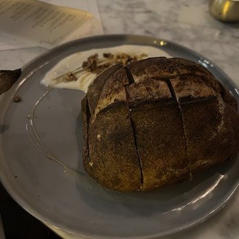The Exchange - DEMI COUNTRY LOAF with hand-dipped Ricotta, honey, walnuts - Bars Near Me - Chicago, Illinois The Exchange - DEMI COUNTRY LOAF with hand-dipped Ricotta, honey, walnuts - Bars Near Me - Chicago, Illinois