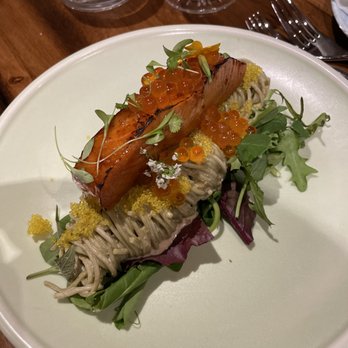 Okini Restaurant & Bar - Ora king salmon soba - Japanese Near Me - Vancouver, British Columbia Okini Restaurant & Bar - Ora king salmon soba - Japanese Near Me - Vancouver, British Columbia