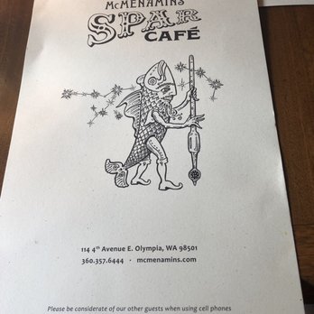Spar Café - Front of Menu - Cafes Near Me - Olympia, Washington Spar Café - Front of Menu - Cafes Near Me - Olympia, Washington
