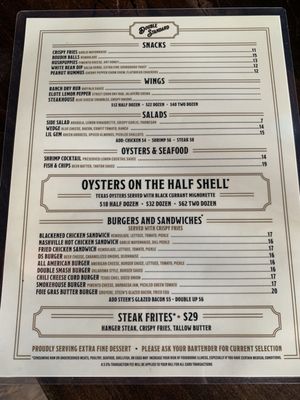 Menu photo 1 Double Standard San Antonio, TX