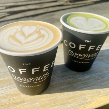 The Coffee Movement - Orange Cream Latte (Oat Milk) and Matcha Latte with Seasonal Syrup (Oat Milk) - Coffee & Tea Near Me - San Francisco, California The Coffee Movement - Orange Cream Latte (Oat Milk) and Matcha Latte with Seasonal Syrup (Oat Milk) - Coffee & Tea Near Me - San Francisco, California