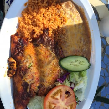 Tio's Tacos - Chicken enchilada combo - Mexican Near Me - Riverside, California