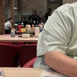 Workers in background doing nothing!