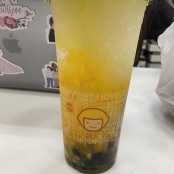 Happy Lemon - Mango lemon slushy - Bubble Tea Near Me - Houston, Texas