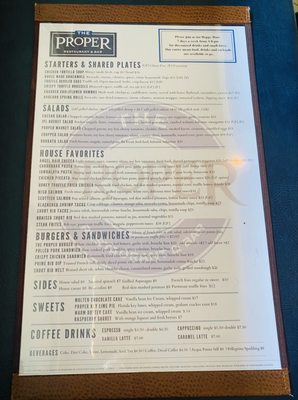 Menu photo 7 The Proper Restaurant & Bar La Cañada Flintridge, CA