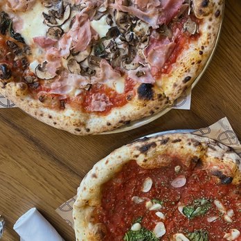 Simò Pizza - University - Prosciutto e Funghi and Marinara. - Pizza Near Me - New York, New York