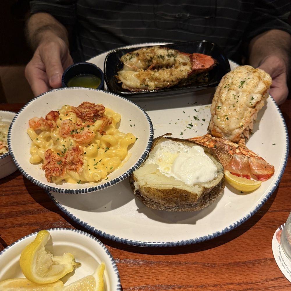 Red Lobster - lobster mac and cheese, two lobster tails - Seafood Near Me - Tampa, Florida Red Lobster - lobster mac and cheese, two lobster tails - Seafood Near Me - Tampa, Florida