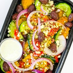 Santorini's - We keep our toppings "supermarket" fresh so you'll always have the best selection.