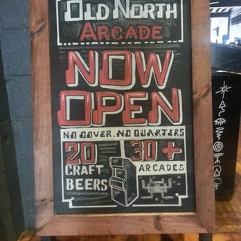 Old North Arcade - sign at front door - Bars Near Me - Columbus, Ohio