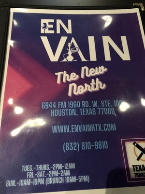 Menu photo 3 En Vain Houston, TX Menu photo 3 En Vain Houston, TX